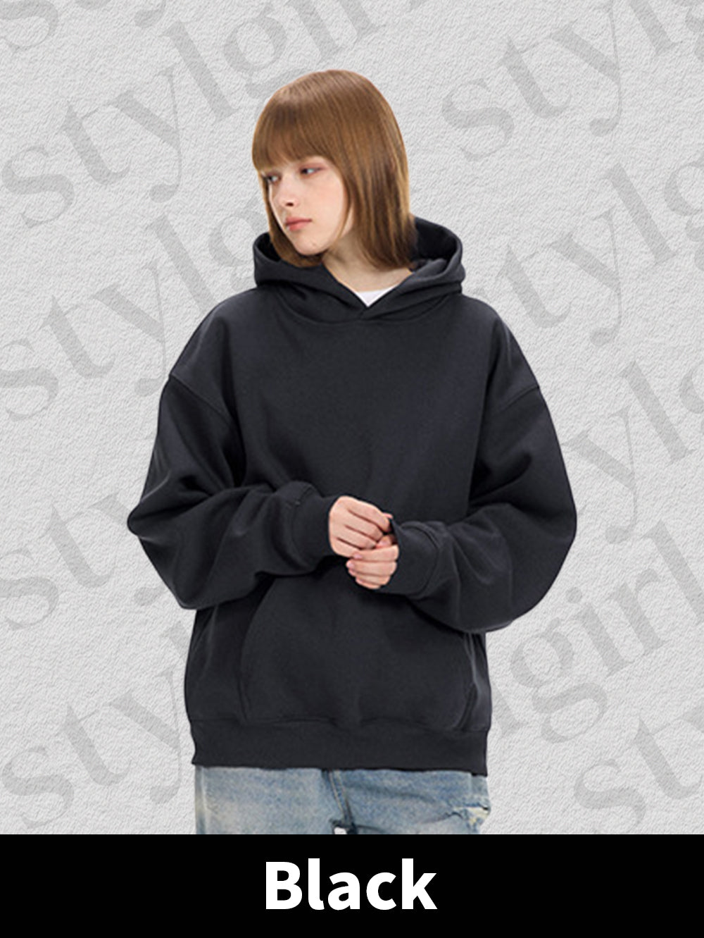 Unisex Solid Thick Fleece Air Layer Warm Hoodie Autumn Winter