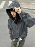 Grunge Zip Up Hoodie Jacket for Cool Girls