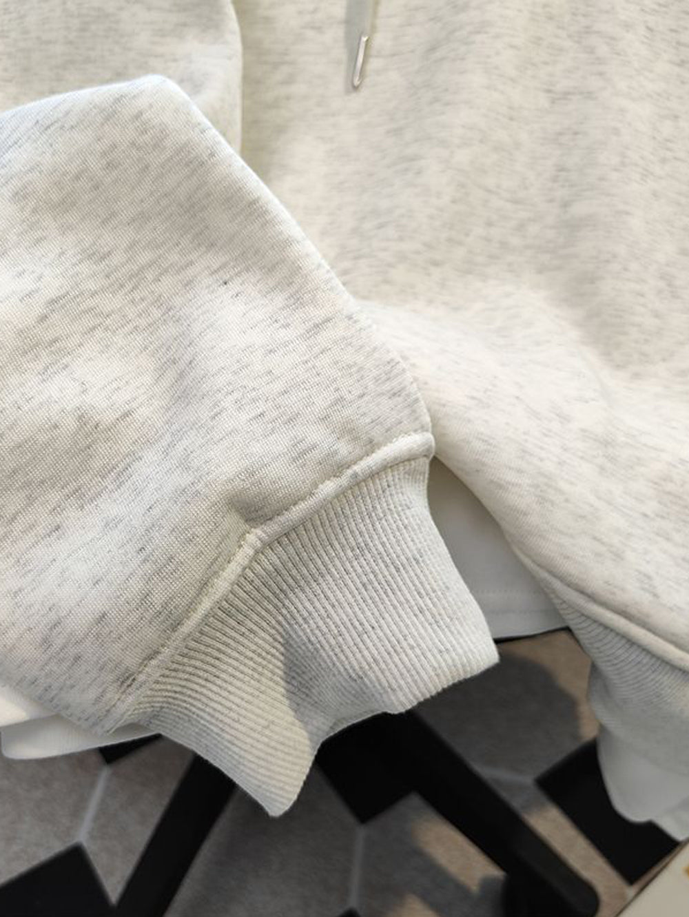 Women's New Versatile Minimal Hoodie, Autumn Winter Fake Two-Piece Spliced Loose Campus Top
