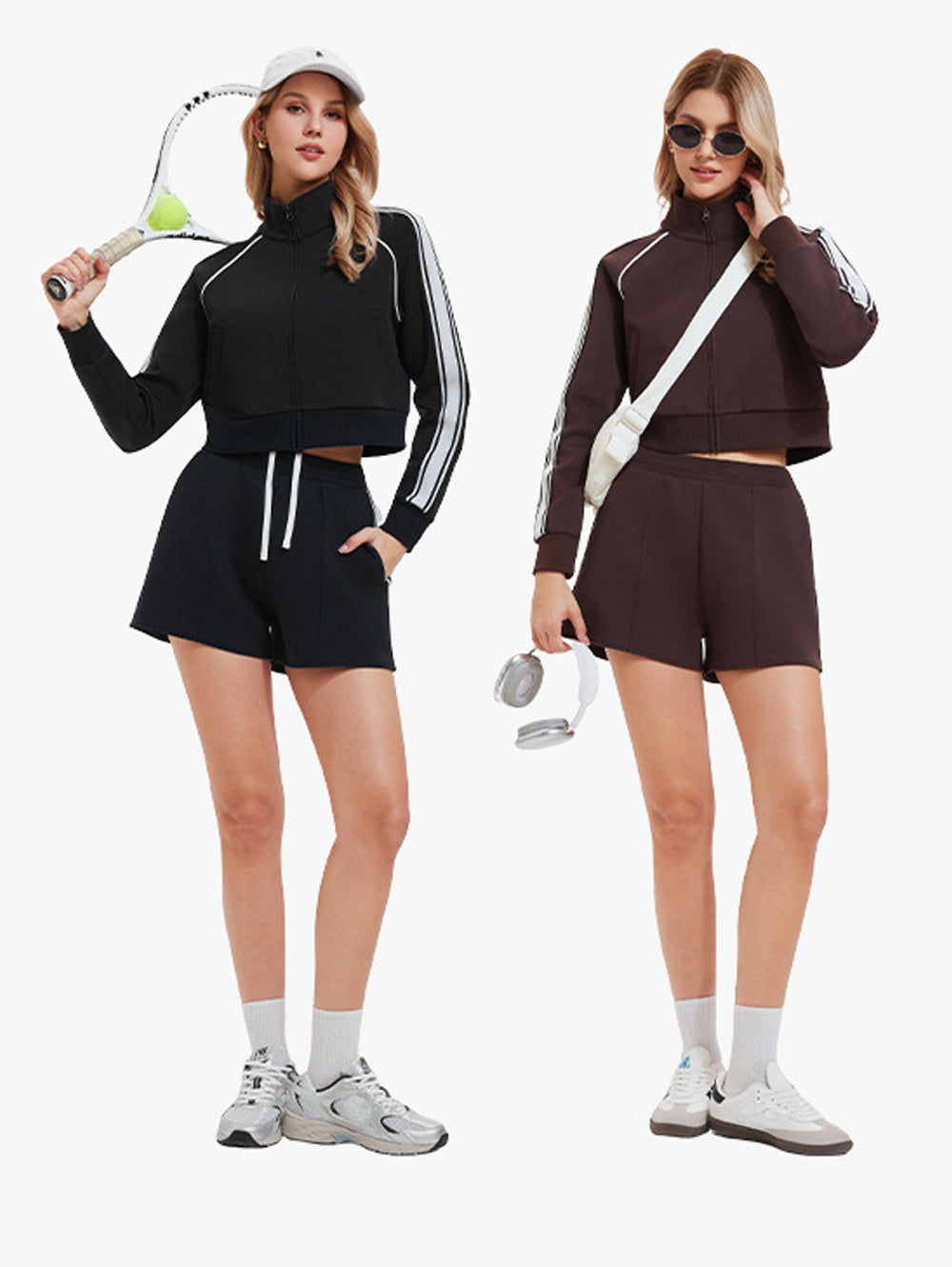 Loose Versatile Workout Set, Yoga Outfit for Hiking Cycling Outdoor Sports