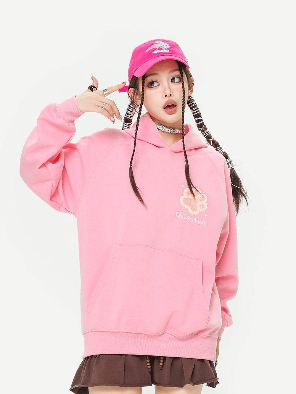 Sweet Girl Series Dopamine Cat Ear Hoodie