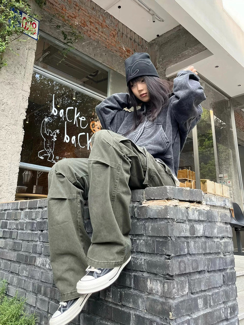 Grunge Zip Up Hoodie Jacket for Cool Girls