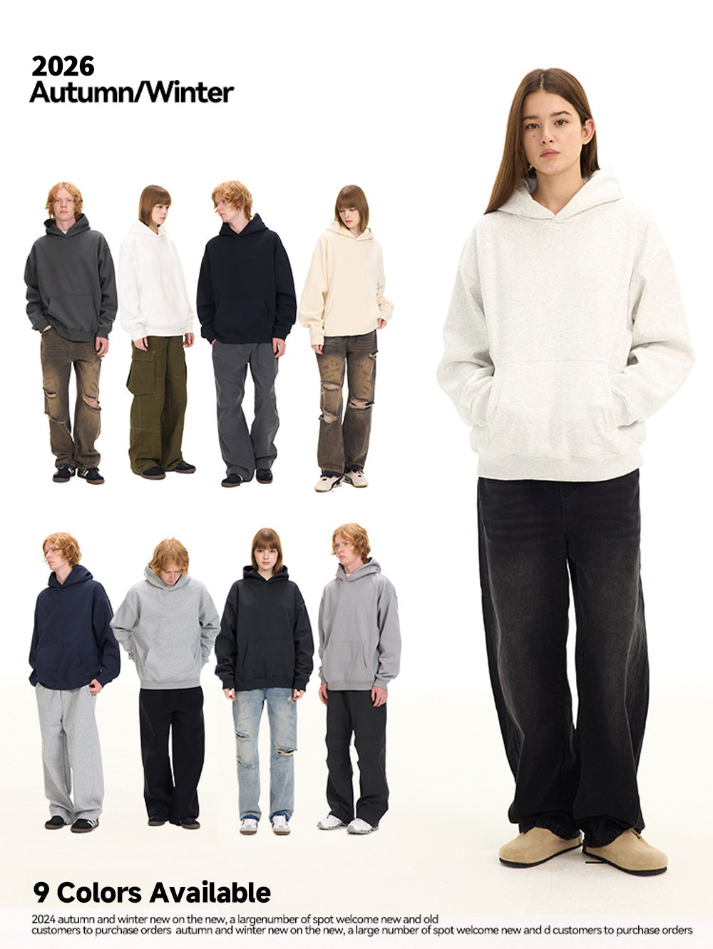 Unisex Solid Thick Fleece Air Layer Warm Hoodie Autumn Winter